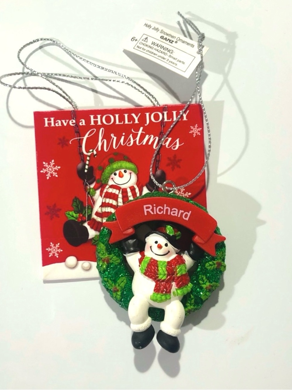 Ganz Personalized Richard Snowman Ornament